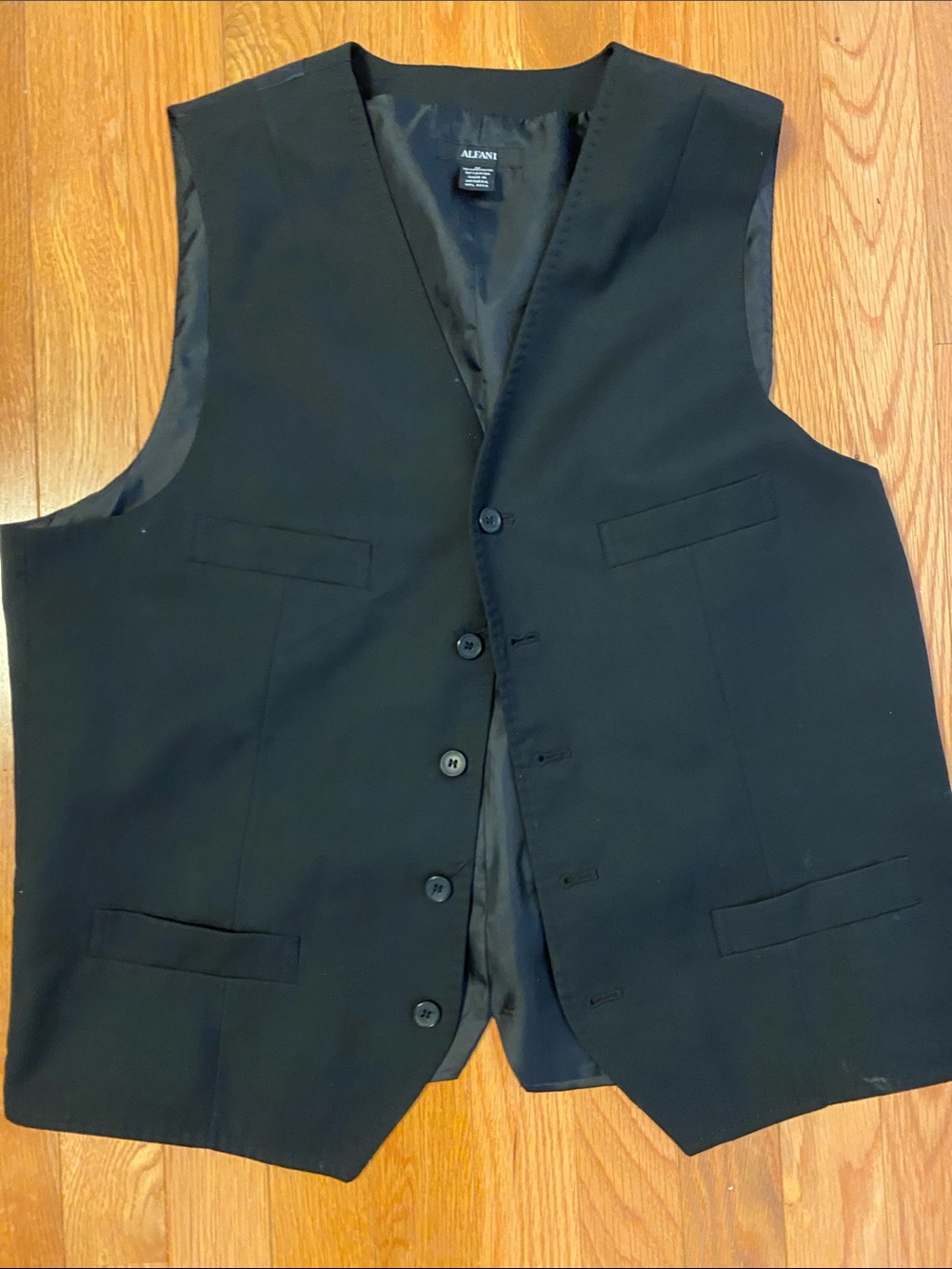 Alfani Men's Black Classic Button Vest